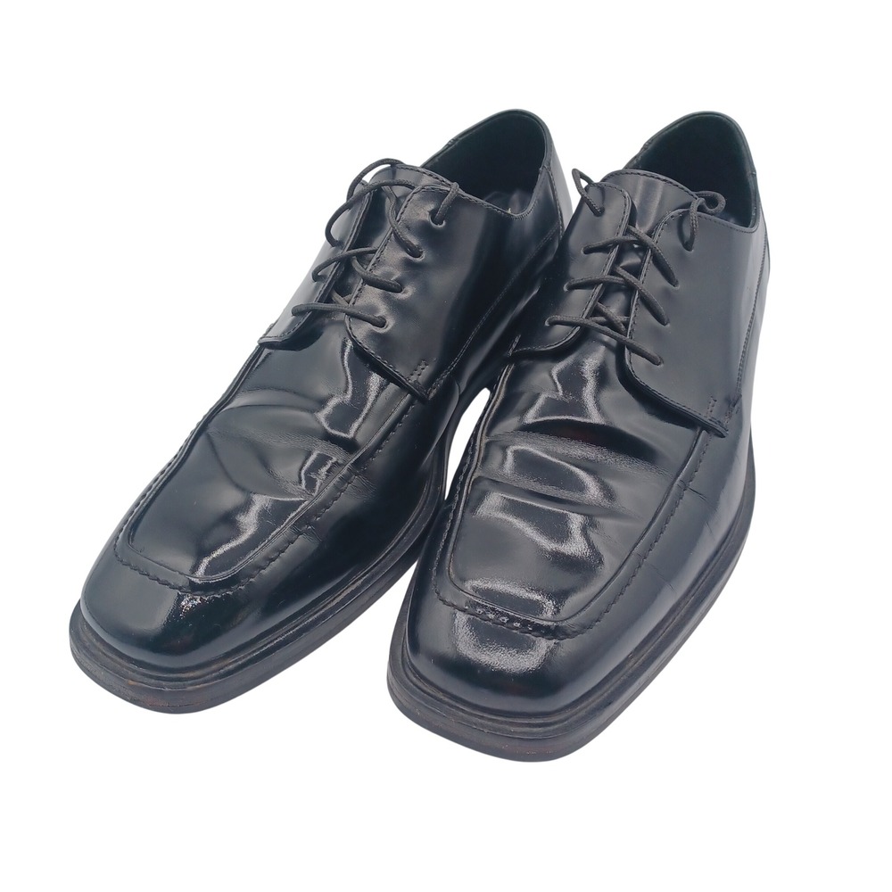 Cole Haan Waterproof‎ Oxford Mens 9.5 Black Good Square Toe Leather C02898